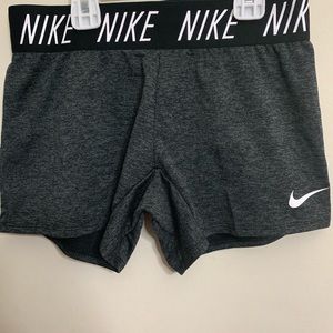 NWOT GRAY AND WHITE NIKE DRI FIT SHORTS
